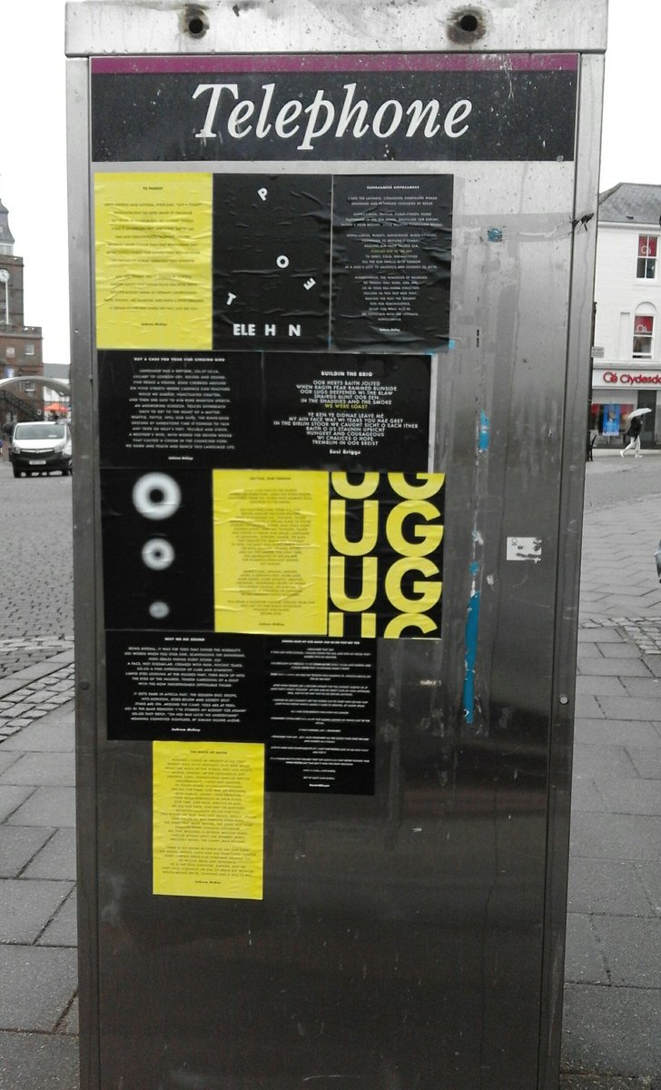 TitusWrites's tweet image. Phonebox Poetry, #Behavin Festival, Phone Box Poetry, Dumfries High Street today @TheStovies