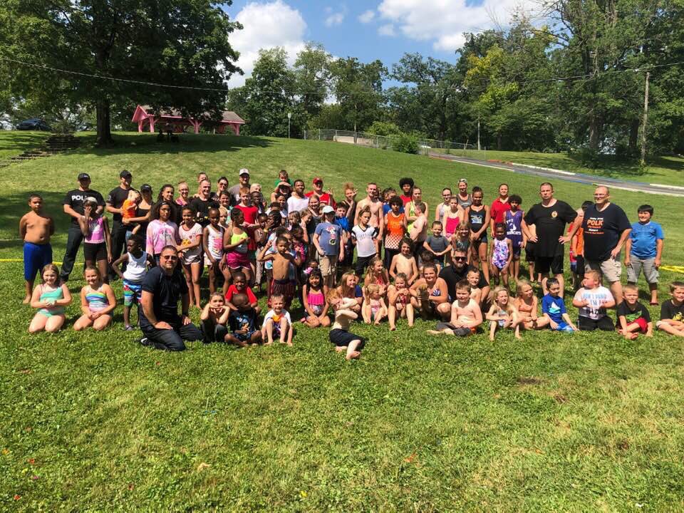 Officer Posey And Officer Qualls has a blast today in the cops vs kids water balloon fight...the kids definitely won!