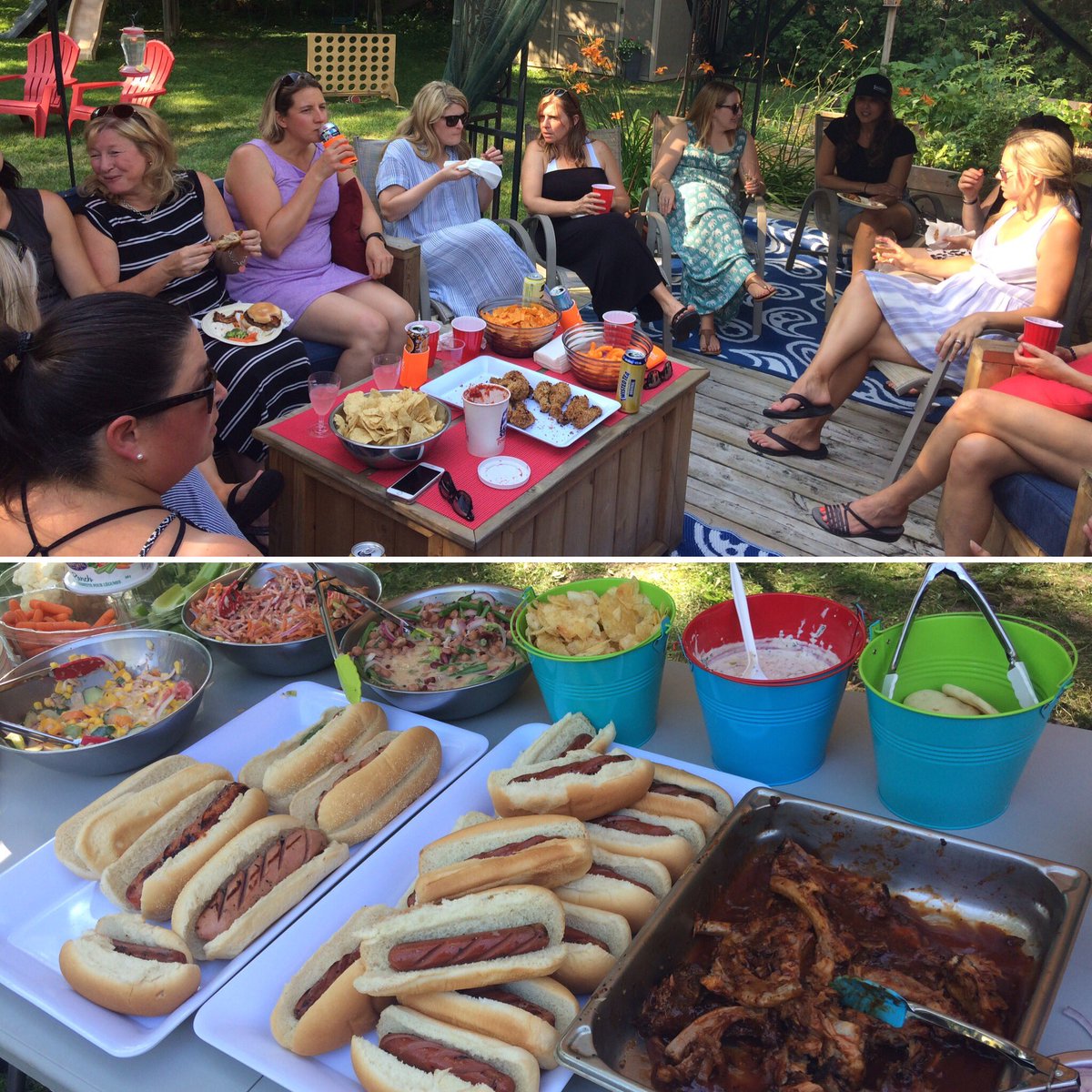 LiVE885fm's tweet photo. Things that happened today in Manotick: we crashed a party at Alyson's house, Real Canadian Superstore and Chef Jen made a ton of amazing food, Lonestar Texas Grill provided chips, salsa and a gift, and @themosquitobuzz made sure we could all enjoy it outside! #BackyardCrashers https://t.co/oDxPGdBPlY