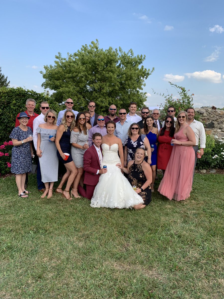 Exposfastball's tweet photo. Expos family celebrating @kwardy8 and @Freemska wedding in Monkton! #gospos #freewardy https://t.co/kuw8ZEmQwj