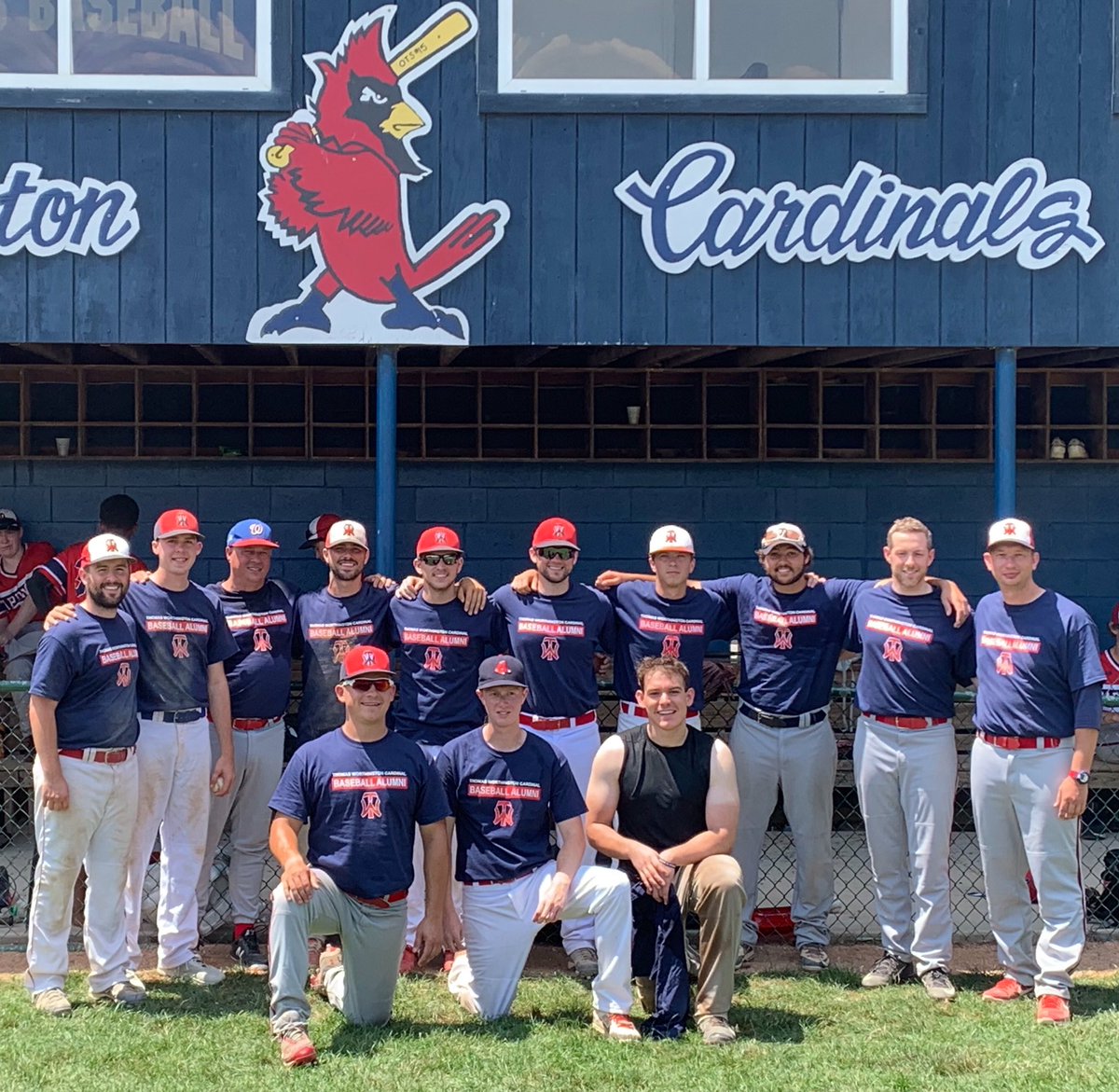 TW_Baseball's tweet photo. Alumni remain undefeated! Great having these guys back at Gussler Park! https://t.co/5QjJIYBFUL
