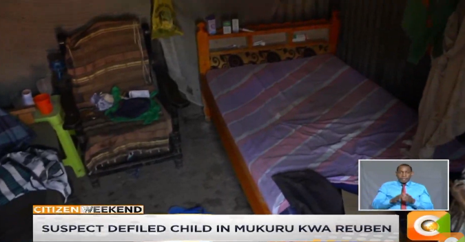 citizentvkenya's tweet photo. Defiled and neglected by police: 

Man accused of defiling 3yr old child. Suspect defiled child in Mukuru Kwa Reuben. Police brushed off report despite medical proof.

Police refused to record statement. Neighbours say child's mother is negligent #CitizenWeekend https://t.co/dTE5EAVOYg