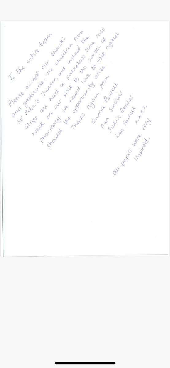 VHashad's tweet photo. How lovely are these thank you cards we received from students of St. Peter’s Junior School for our outreach activity in the school of Pharmacy? #littlethingsmatter #Science #OutreachEvent #Postgrad #PhD  @UoNresearch @UniofNottingham https://t.co/RcvIwAyQrc