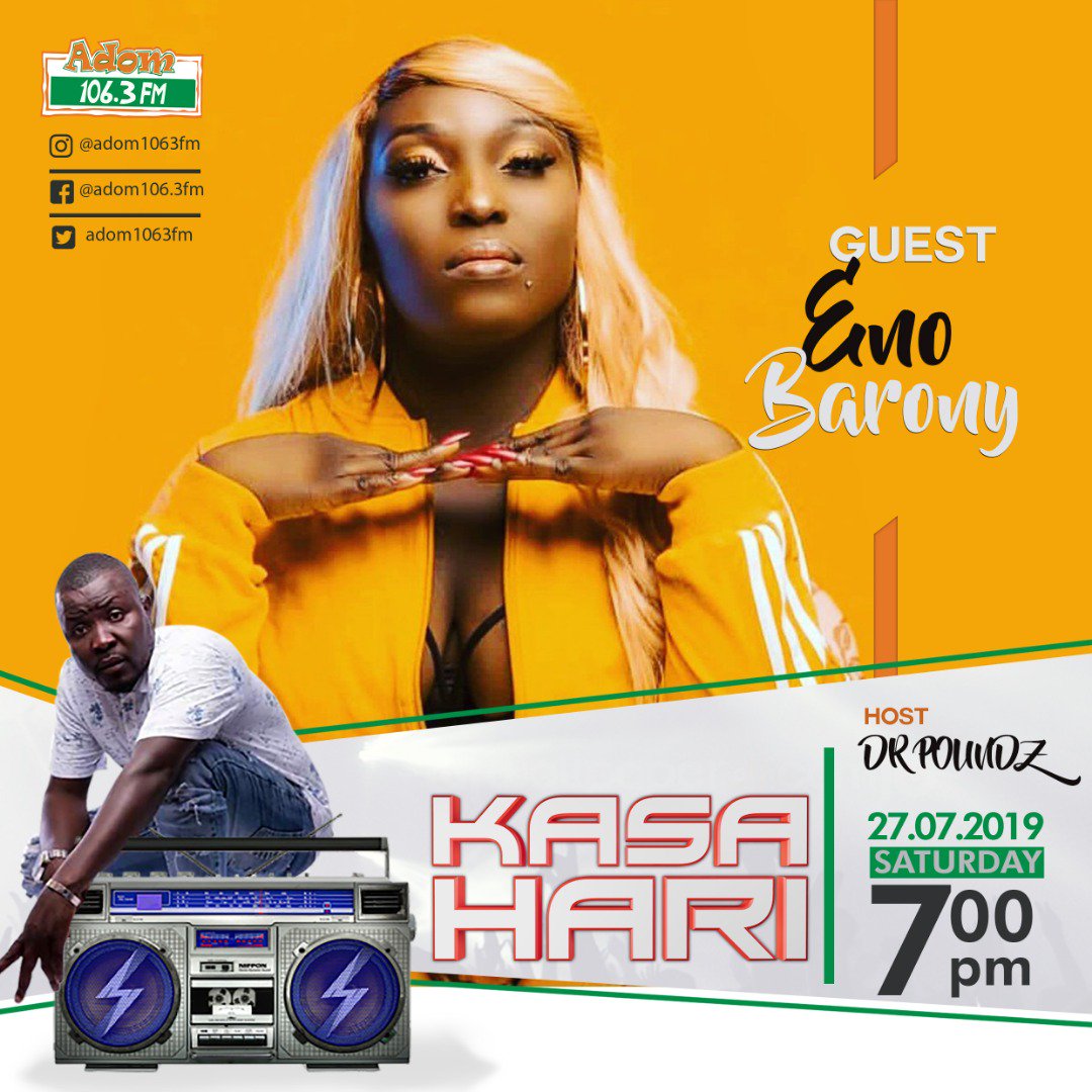 Adom1063fm's tweet image. #KingsOfQueens @Eno_barony, guest on Ghana's🇬🇭no.1 radio station @Adom1063fm, KASAHARE LEVEL with @Drpounds.

#KasaHareLevel🎤 
#NoSize🔥🔥🔥🔥 Cc @DJWOBETE42 @afreekanjoebe @aiowa05 @papabillsGh.