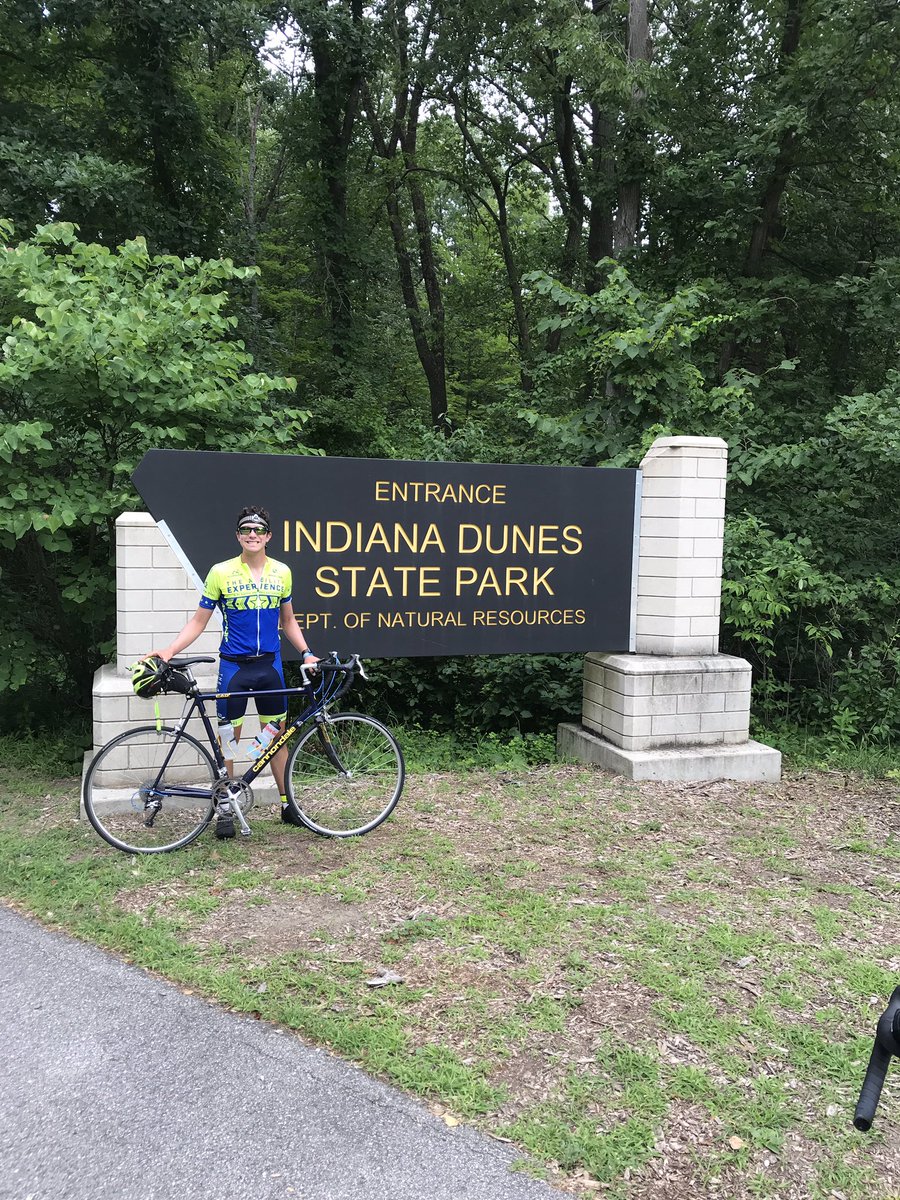 Yesterday I rode to South Bend Indiana from Chicago and stoped at the dunes on Lake Michigan for lunch and a friendship visit on the beach! I was surprised by the Virgil’s (Sarah’s parents) at lodging and spent some time with my parents that night! Awesome to have so much support