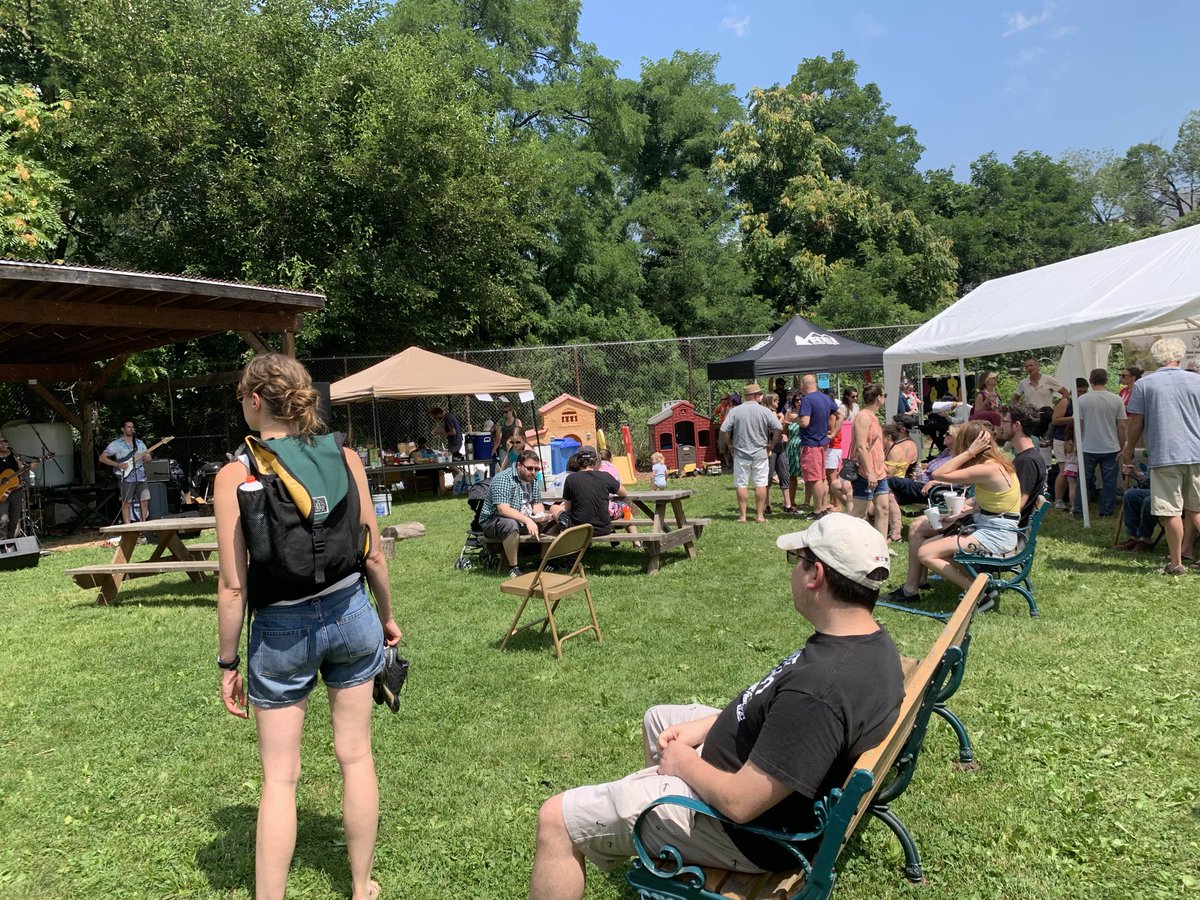 Enjoying GoatFest at South Side Park on a beautiful summer day.   Ethos is tabling with <a href="/pgh2o/">Pittsburgh Water</a> to showcase prelim design plans for managing stormwater in the Park, in concert with the City’s Park Master plan implementation work.   Come check it out if you have time today.