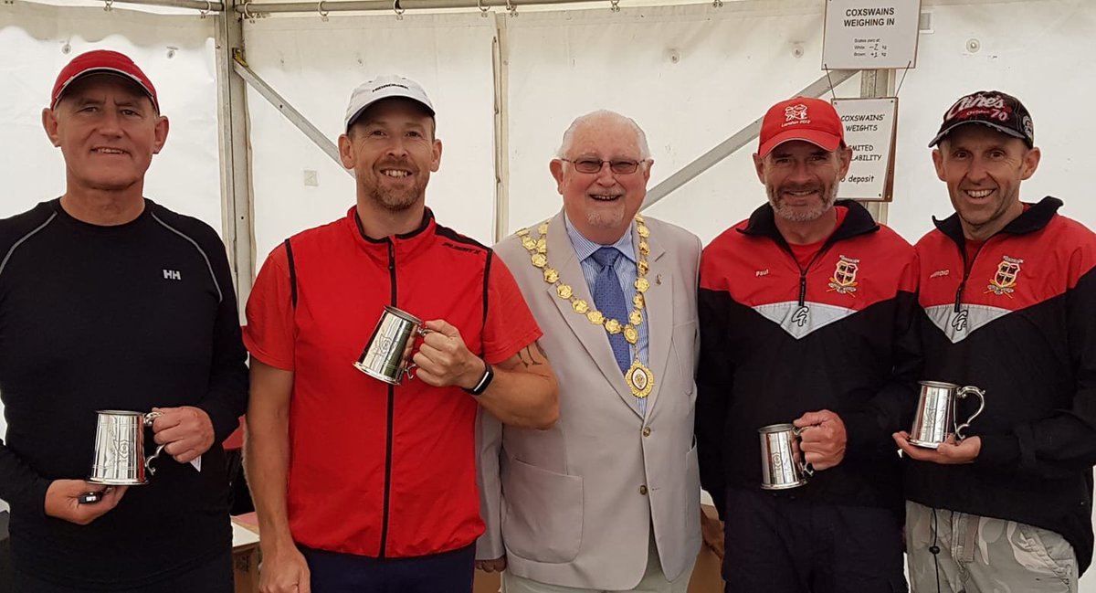 St Ives Masters quad collecting their pot at <a href="/StNeotsRC/">St Neots Rowing Club</a> regatta after a masterful win in the final. Well done! 

 Unfortunately after a hard fought final in band 1 quads the senior men missed out by 3 feet to a strong crew from <a href="/Maidstonerowing/">Maidstone Invicta RC</a>. 

Back tomorrow 😎