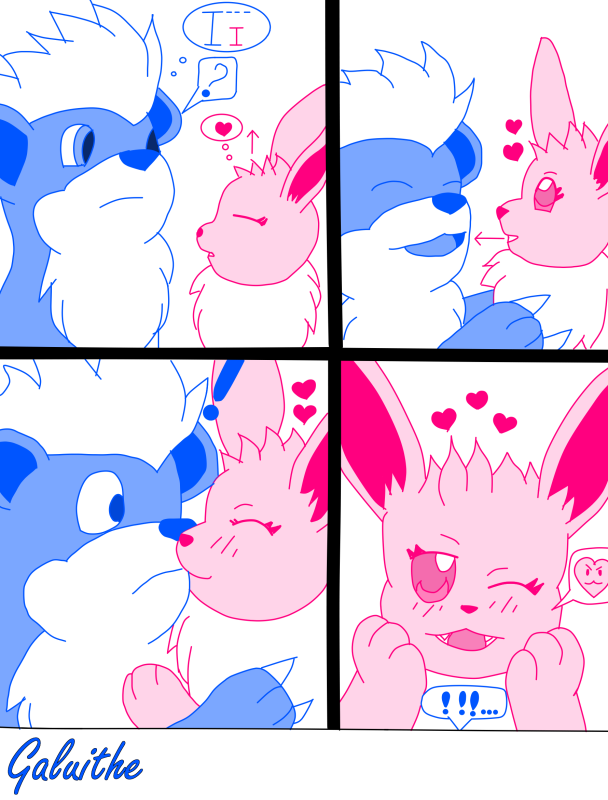 Galuithe's tweet photo. #Growlithe #Eevee  #LOVE https://t.co/bGaytTphwU