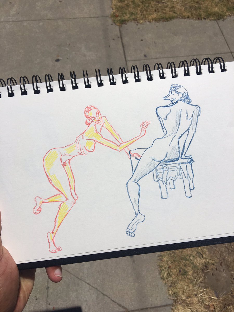 Figure Drawing in Los Feliz today:) 
