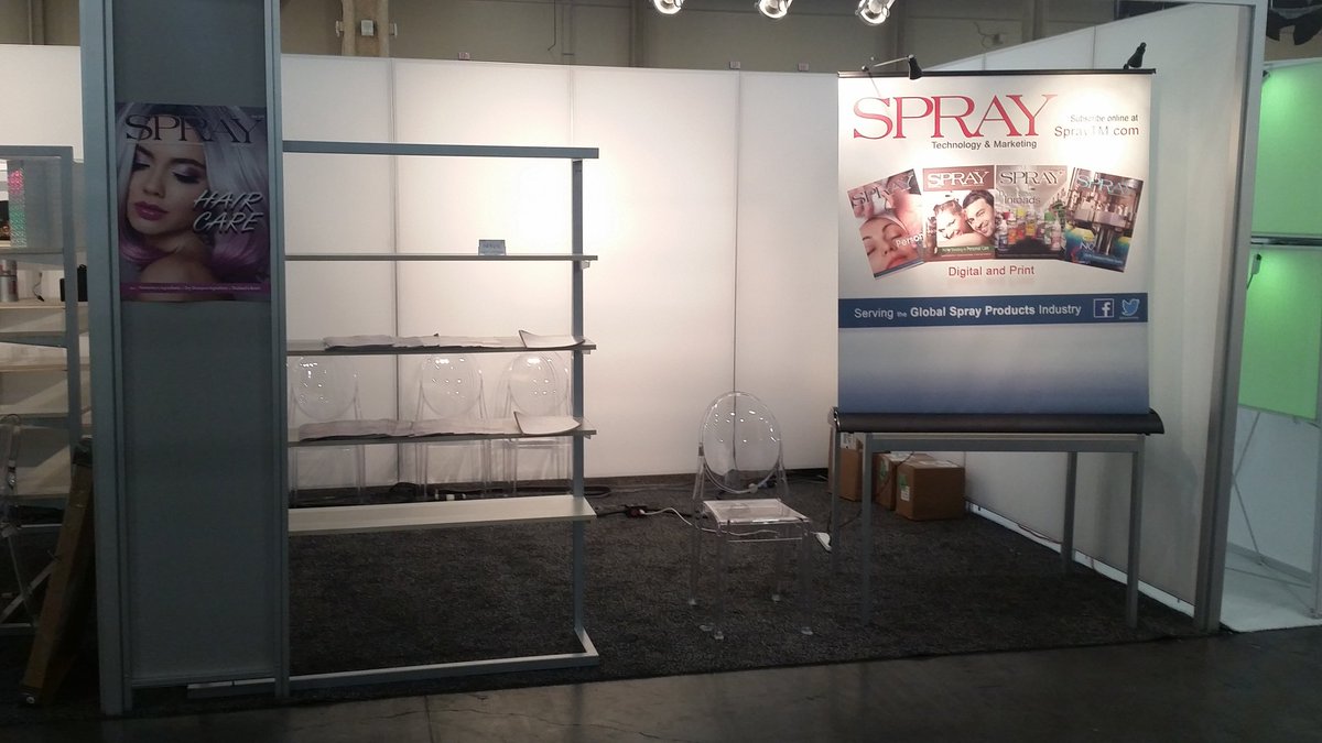 SprayTechnology's tweet image. Setup day @cosmoprofna, Las Vegas. Get your July Hair Care SPRAY issue at booth 43392, #Cosmopack #CosmoprofNA