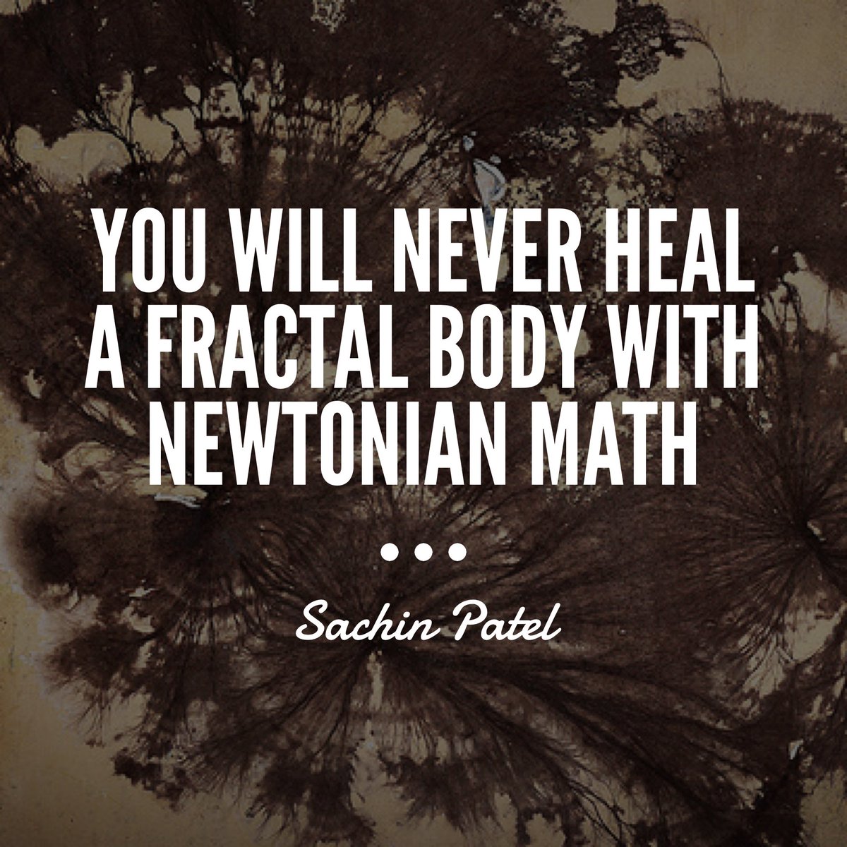becomeproof's tweet photo. You will never heal a fractal body with Newtonian math
#becomeproof #SachinPatel https://t.co/0qAvz0AaTz