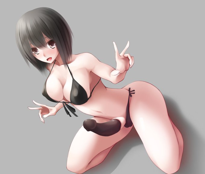 [R-18] ふたなりビキニ #ふたなり #ビキニ #おっぱい https://t.co/JSW5brZE03 