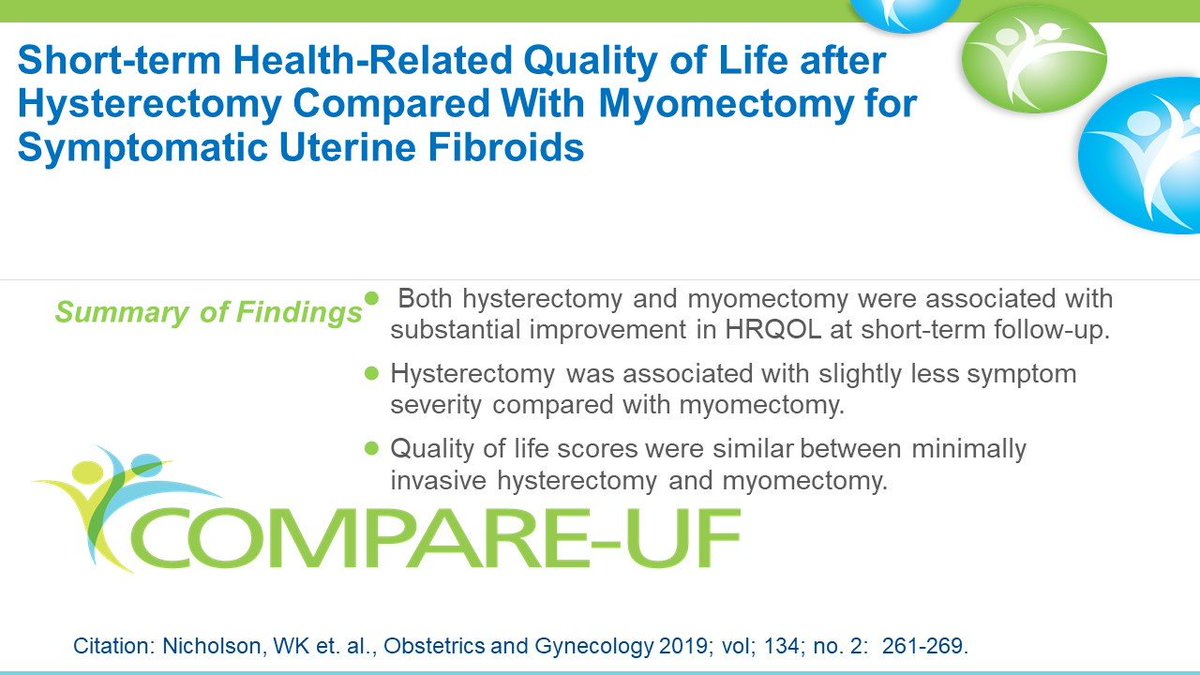 wnicholsonobgyn's tweet image. Results from a multi-center study on women's quality of life after fibroid treatment are published in the Green Journal. @UNCOBGYN @FibroidFoun