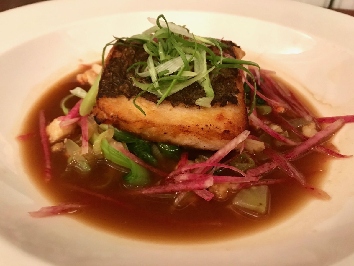 American Red Snapper over Lobster Miso Broth