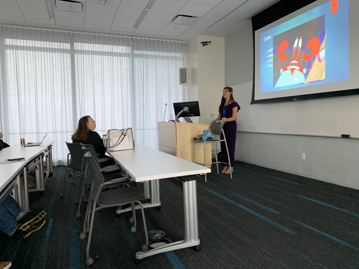 I am watching <a href="/sarahepatrick/">Sarah Patrick</a> present a case study on <a href="/SharePoint/">Microsoft SharePoint</a> - <a href="/PowerApps/">MSPowerApps</a> and tying it together with #MicrosoftFlow!

She’s a great speaker for just having graduated High School! Super Impressed and she has a Spongebob themed presentation.. cmon! 😍