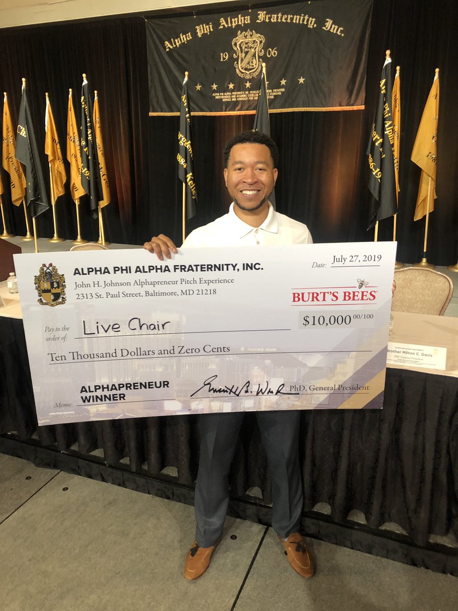 alphaetalambda's tweet photo. Bro. Andrew Suggs (@Asuggs_15), former member of Alpha Eta Lambda, wins the inaugural John H. Johnson Alphapreneur Pitch Competition at the 95th Alpha Phi Alpha Fraternity General Convention! #Alphapreneur https://t.co/YHA3MH0nJo