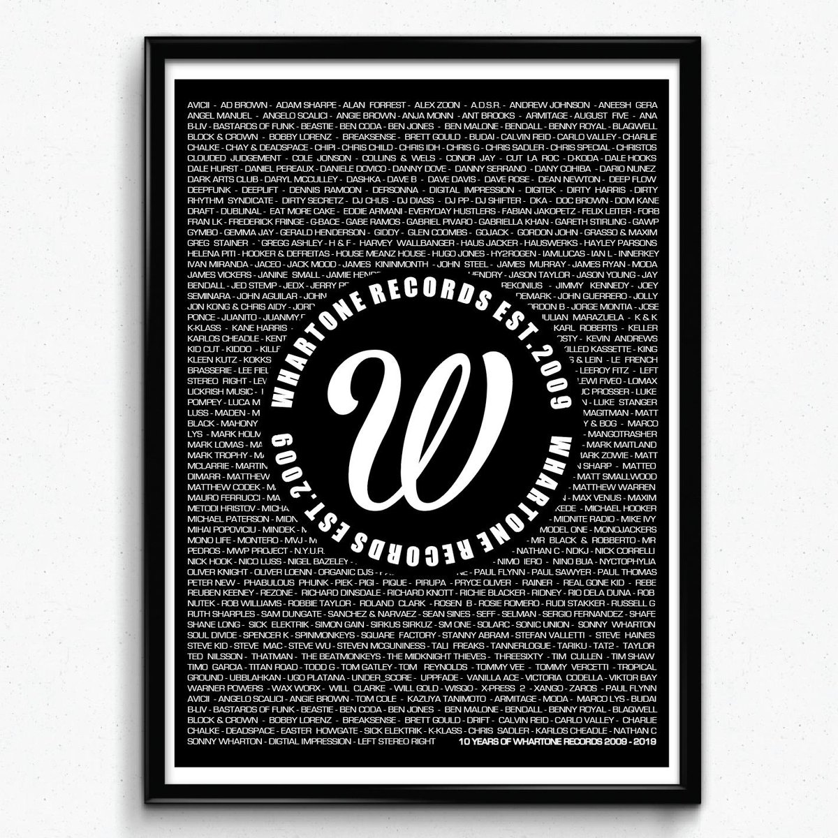 With so many great names passing through over the last 10 years we thought it only fitting to pay tribute to all the Artists! Limited A3 Satin Print now avail spanning the full catalog from 2009 to 2019 - all hand numbered and signed before shipping! 
whartone.bigcartel.com/product/10-yea…