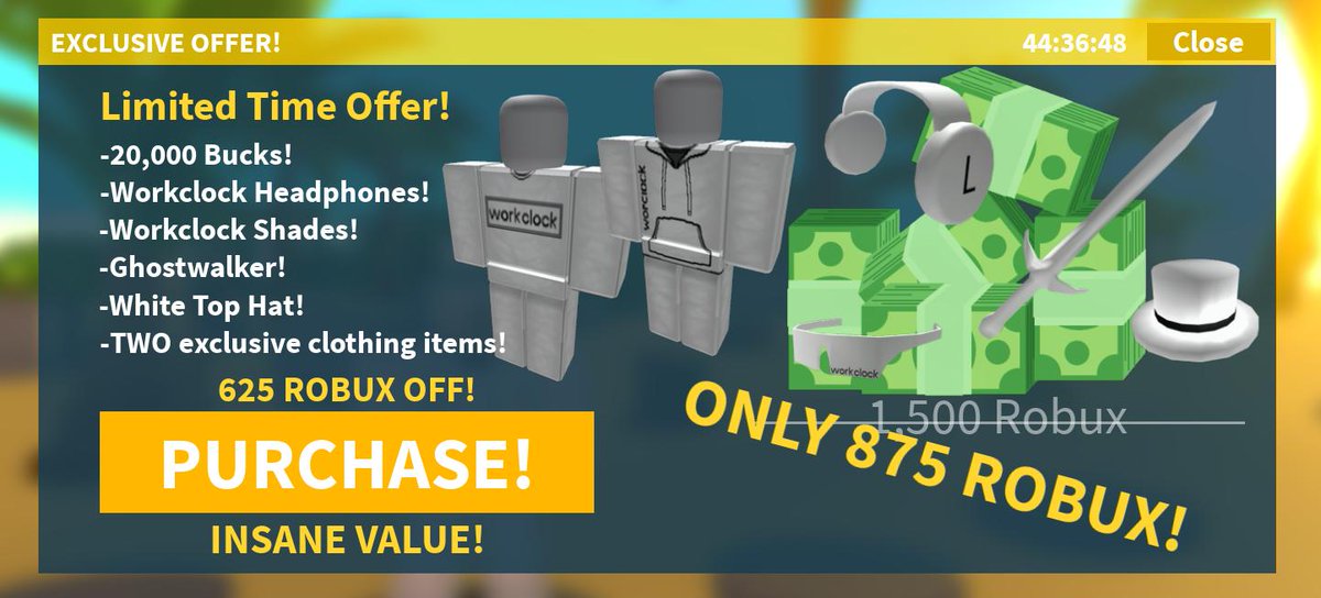 Jared Kooiman On Twitter By Popular Request You Can Now Gift The New Exclusive Workclock Pack To Others In Island Royale Https T Co N4btsjj7ia Roblox Robloxdev Https T Co Mn40q5ezj9 - buy 500 robux limited sale