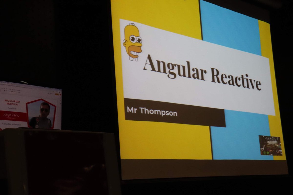 angulardaymed's tweet image. Otra de las grandes sorpresas... Llega el speaker ⁦@jorgeucano⁩ quién nos habla de Reactive Programming.
#AngularDayMed