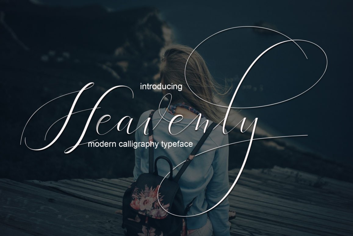 fontjournal's tweet image. Heavenly by Mr. Letters - $1 Fancy Formal Modern Calligraphy Script #Typeface. Commercial #font family of Regular, Bold, Italic, Italic Bold. ONLY $1 USD while Super #Sale inventory lasts at Crella. I grabbed mine! Go get yours...  w3n.us/Heavenly