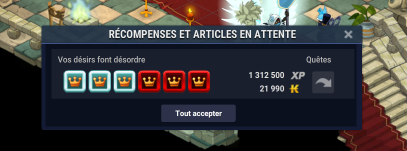 DofusBang's tweet photo. Fin des 100 quêtes de l'Alignement Bontarien sur le cra, l'éni et le zobal ! Et nous avons les 3 ordres différents 🤡
#so2012 https://t.co/b3oyFQBZCK