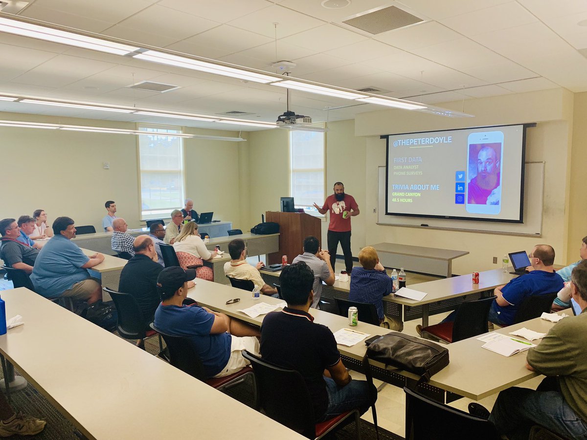 samirbehara's tweet image. Last session of the day in progress with @HRTact @TheSQLGuru @thepeterdoyle presenting on #masteringinterviews #ssms #tsql at #SQLSatBham