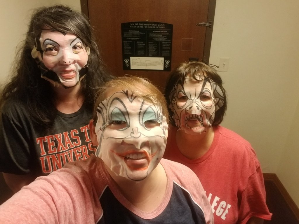 Never a dull moment with my mom and sister! #DisneyFaceMask #BFFS