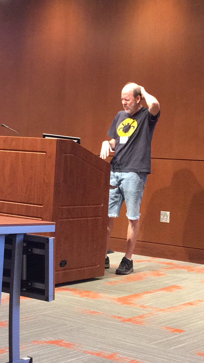 maniermk's tweet photo. Russ Lande: what does it matter what evolution is doing if population size N is assumed to be constant? #SteveFest https://t.co/lgxtHdvYq5