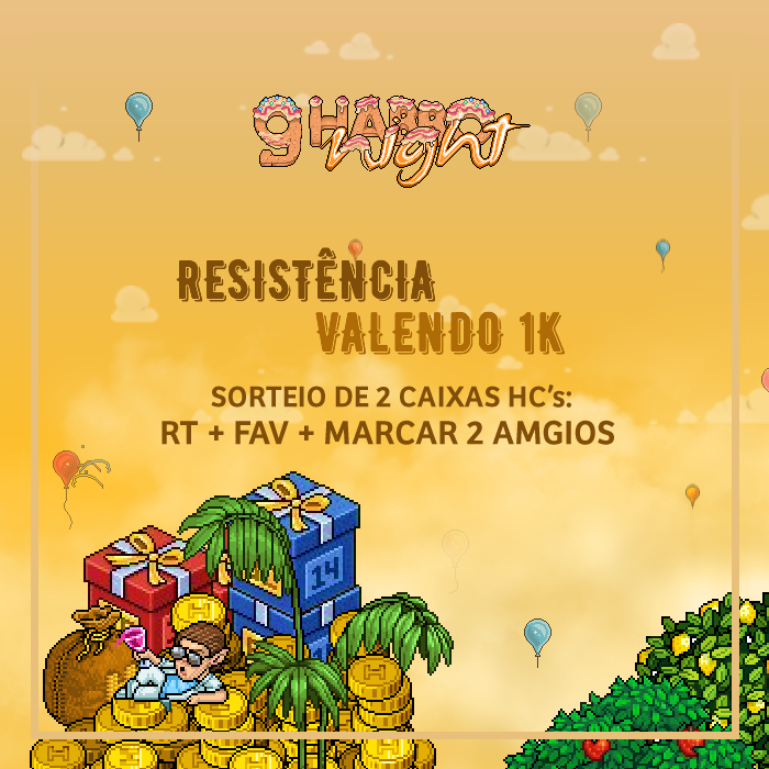 HabboNight's tweet photo. Logo mais às 23h temos a mega RESISTÊNCIA valendo 1k em CÂMBIOS. Você não poder perder, fique ligadinho na grade de aniversário da https://t.co/N4W2orRsBr! 

RT Premiado: Valendo 2 Caixas de HC
- Dê RT + FAV;
- Marque 2 amigos;

Resultado amanhã (28/07). https://t.co/ZBPOKL4Ep5