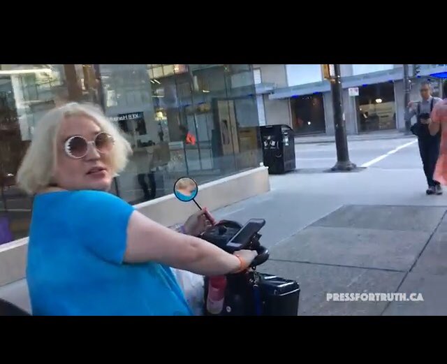 AnOpenSecret's tweet image. Jessica Yaniv trying to escape, when @DanDicksPFT asks about his “topless pool party invitation” for 12-year-old girls &amp;amp; evidence of being a Twitter child sex predator 

(@trustednerd uses a disabled person’s scooter, due to severe obesity) 

m.youtube.com/watch?v=KBad2C…