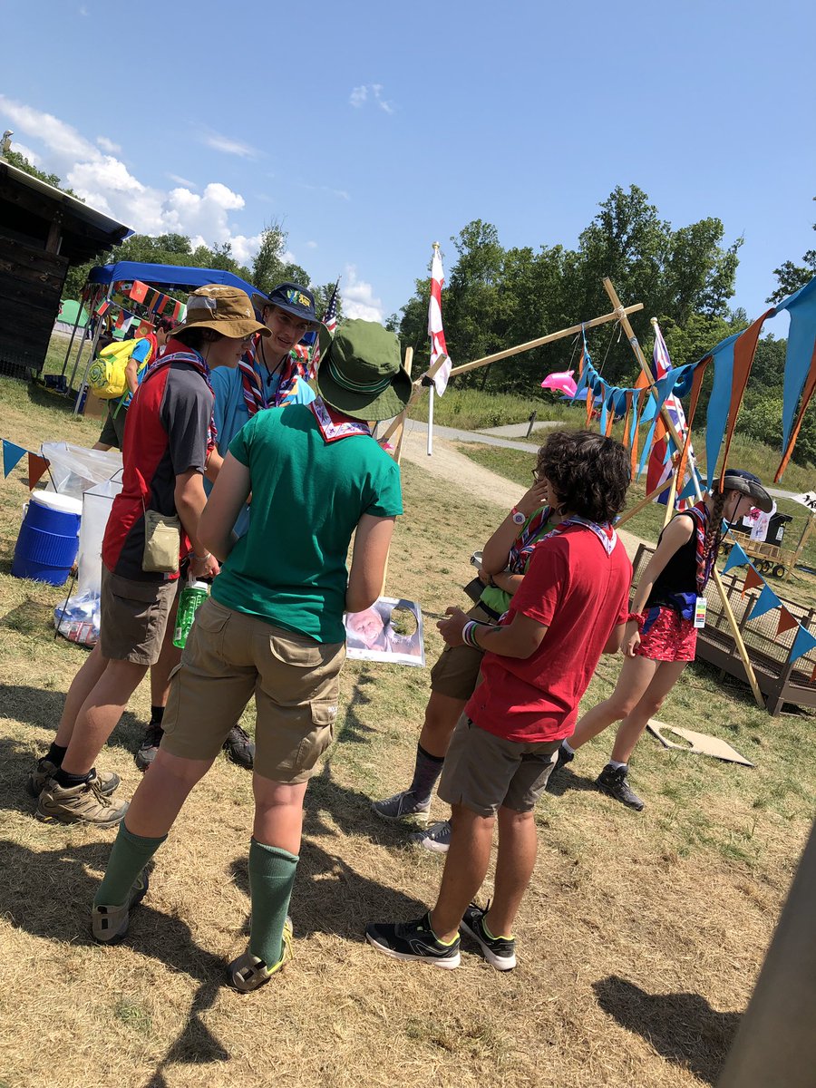 leicsunit3WSJ's tweet photo. The Attenbears had great fun at the Culture Day yesterday, serving Tea and Scones... topped off by a Unity Show and lovely sun set #UK24WSJ #leicsWSJ2019 #ScoutJamboree #theattenbears @leicsunit3WSJ https://t.co/cxvlIVQZKz