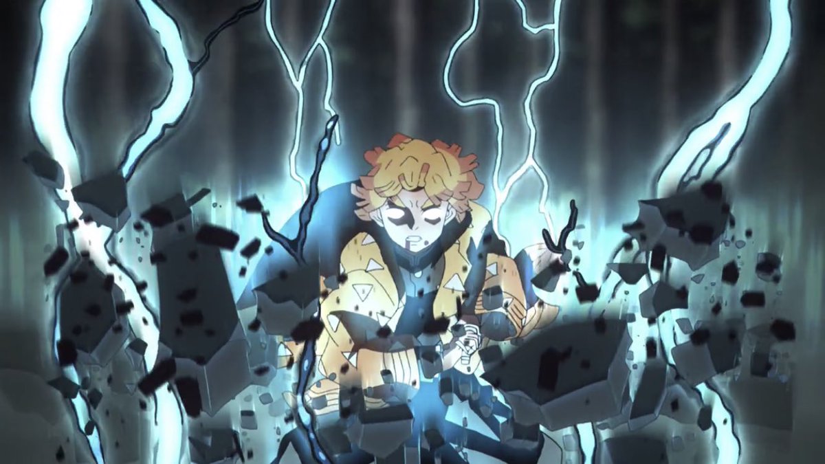 YoungSamaSensei's tweet photo. My nigga zenitsu the sleeping flash super Saiyan. This might be my new wallpaper. #kimetsunoyaiba #anime #moments #mynigga #thunder #lightningstyle https://t.co/ZnA0ExPErB