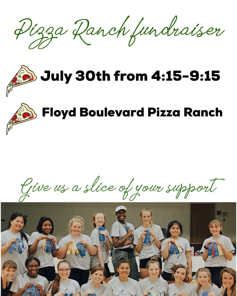 SCWHSDanceTeam's tweet photo. 3 MORE DAYS!!! I hope you had July 30th marked in your calendars because it’s time to get your foodies on 🎉 Come on down with your family for some delicious food while supporting your local WHS Dancers #Dance #WeareWEST #IOWA #Iowa #siouxcity #pizzaranch https://t.co/RgAvuR7TpW
