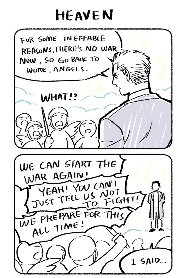 #GoodOmens #IneffableBureaucracy how to tell armies there is no war?‍♂️ 
