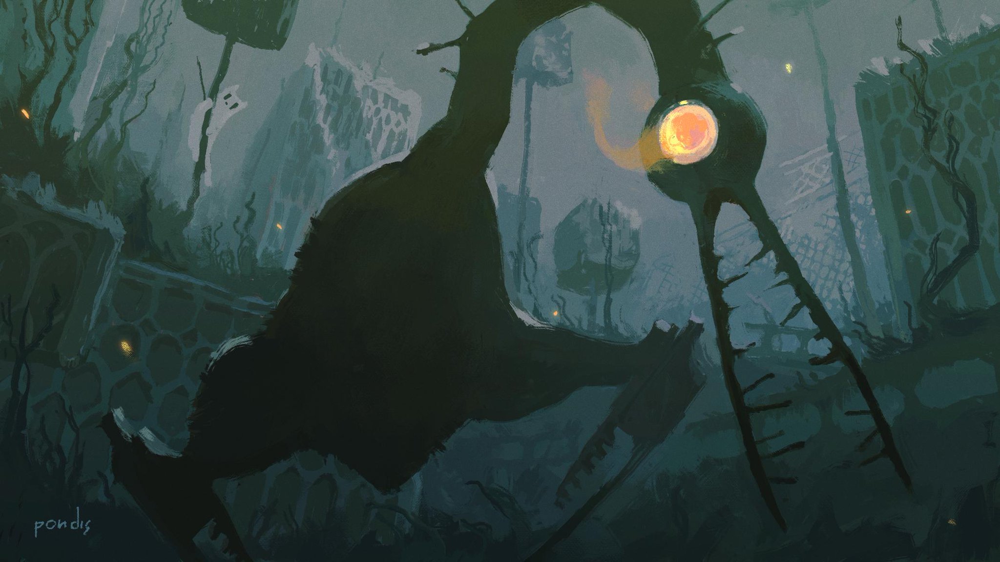 Pondis Memory Crypts Rainworld Art Slugcat