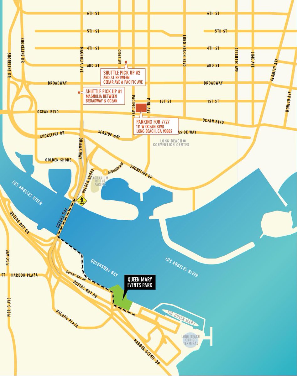 OnceUponTimeLBC's tweet image. PARKING UPDATE: Park at 111 W. Ocean Blvd

*Due to the public bridge closure + port construction, remember to get dropped off or picked up at one of the shuttle stops!