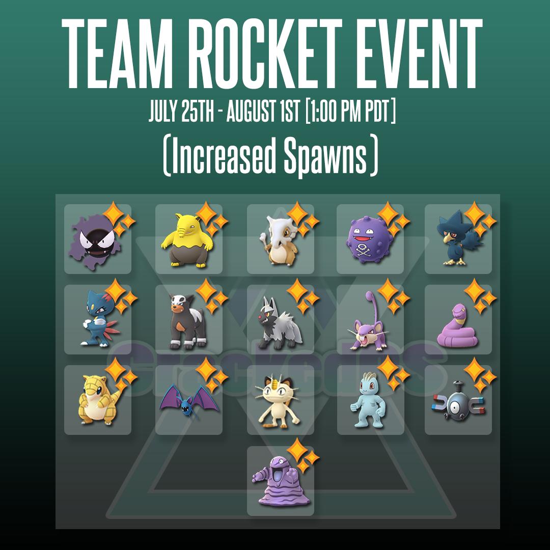 crackedos's tweet image. TEAM ROCKET EVENT INFO:
What is hatching from Eggs and Spawning in increased numbers for the event? 
#teamrocket #teamrocketevent #pokemongo #pokemongoevent #crackedos 
MORE INFO COMING SOON ON MY WEBSITE! crackedos.net