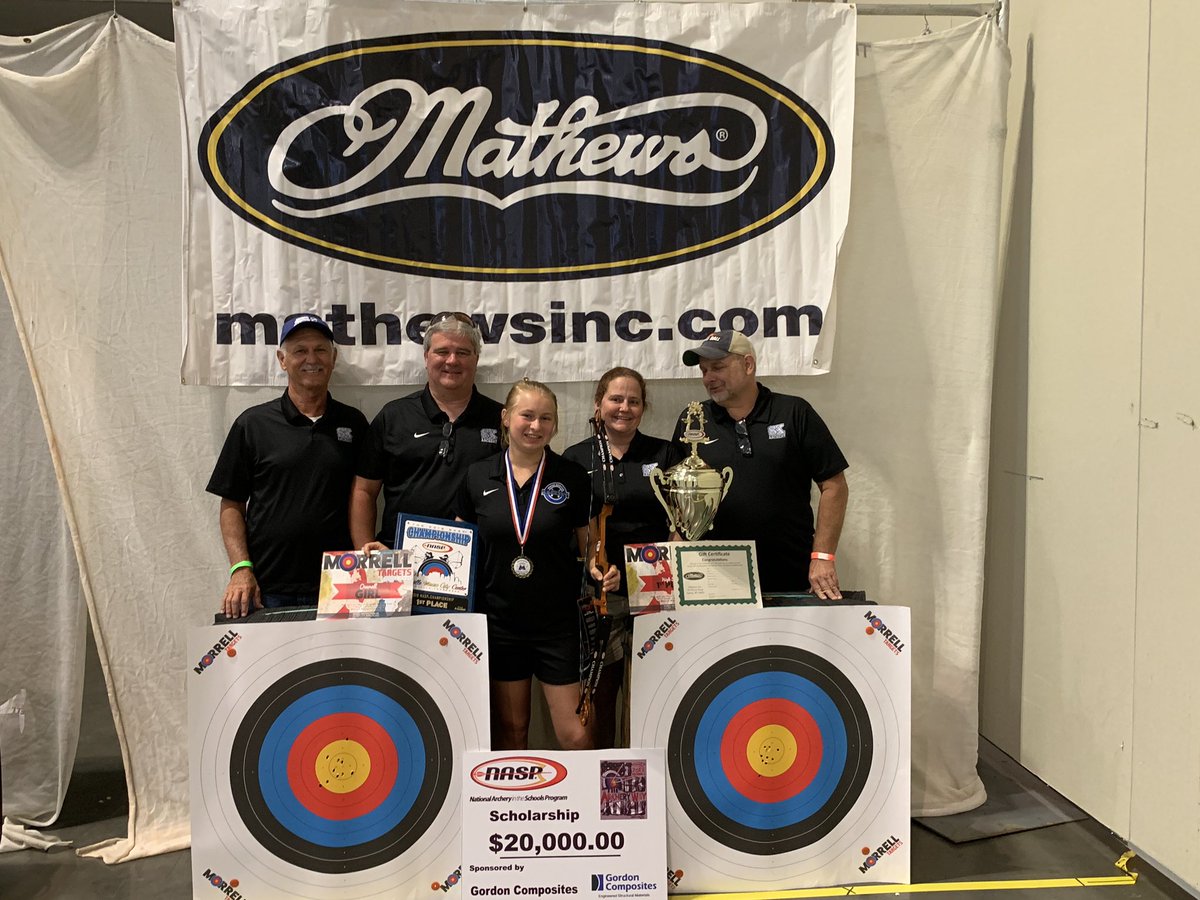 Congrats! Paige Robbins is the @NASP2002 2019 World Champ! This girl brought it all home after a shoot off to take it all. <a href="/skarchery/">simon kenton archery team</a> <a href="/SimonKenton2/">Simon Kenton</a> <a href="/TheKCSD/">Kenton County School District</a>
