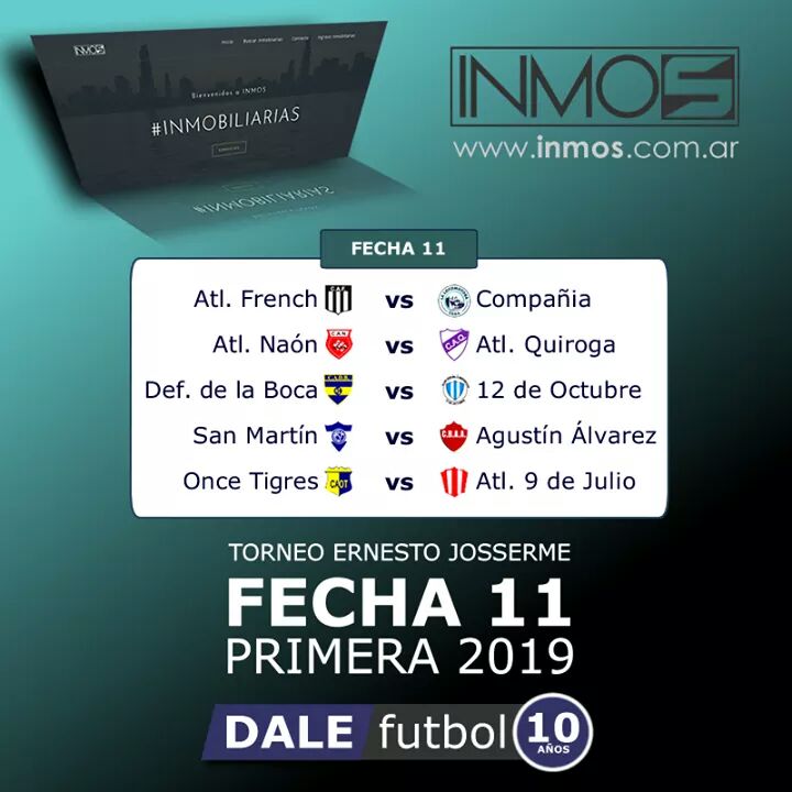 DaleFutbol's tweet photo. ⚽️ UNDÉCIMA FECHA PRIMERA DIVISIÓN 2019 ⚽️
🏆 Torneo Ernesto Joserme 🏆
📆 #Fecha11 ( Domingo 28-07) Auspiciada por https://t.co/eah6852qln
⚠️ HORARIOS ⚠️
⏰ 13:30 hs. RESERVA
⏰ 15:30 hs. PRIMERA
https://t.co/OQ1tlcF9em
#Primera2019 #Reserva2019 #DaleFutbol #Futbol #9deJulio https://t.co/xeD91v3bw4