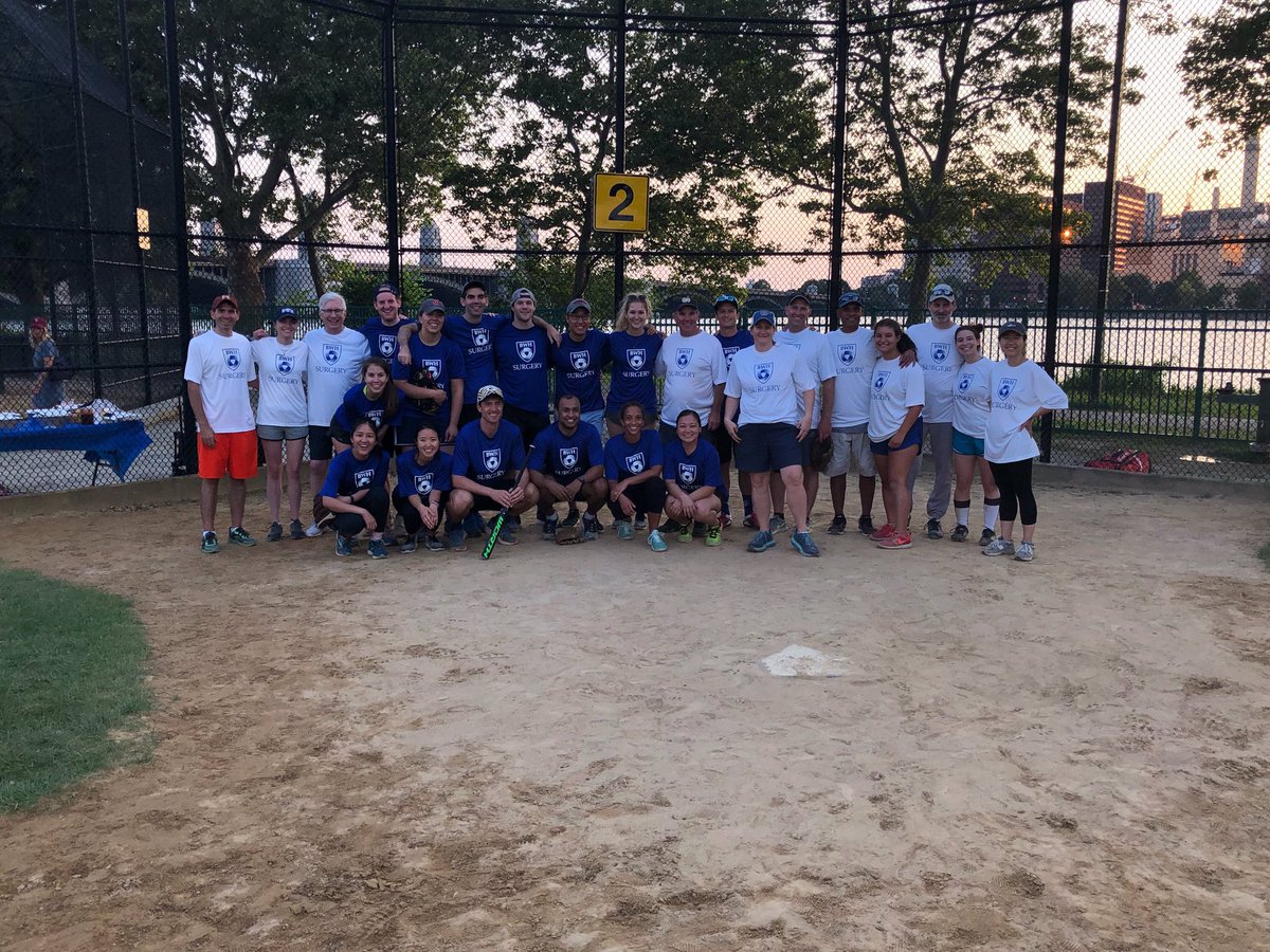 Great new tradition — @BWHSurgery resident/faculty softball game. Let’s keep the final score a secret. <a href="/gmdoherty/">Gerard Doherty</a> @jcprad11 <a href="/heatherlyu/">Heather Lyu</a> <a href="/rachelbatkinson/">Rachel Atkinson</a> <a href="/JamesNLuo/">James Luo</a> @Christine_Wu18 <a href="/AdamFieldsMD/">Adam C. Fields, MD MPH</a>