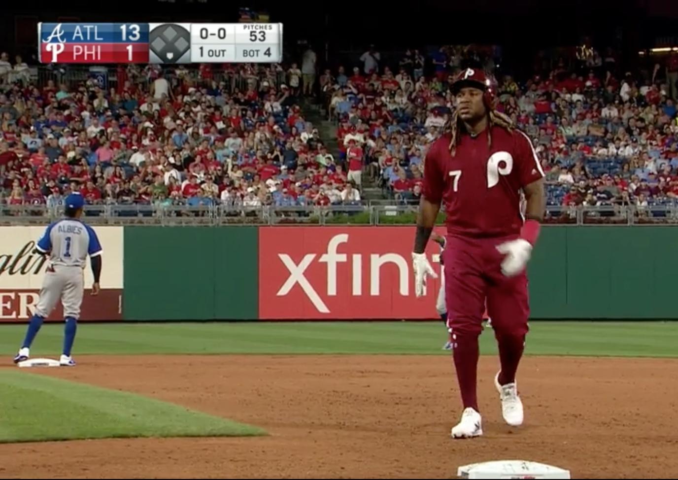 Chris Creamer  SportsLogos.Net on X: Down 13-1 in the 4th inning I  think that #Phillies uniform might be shoved back into the closet for  another 40 years  / X