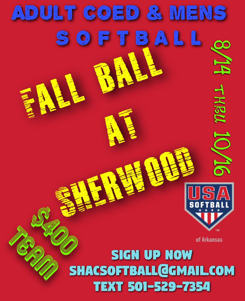 ClubSylvan's tweet photo. Who thinks they can play???
Coed for church and business on Tuesday nights. Sign up now shacsoftball@gmail.com https://t.co/MBxekXFiq6