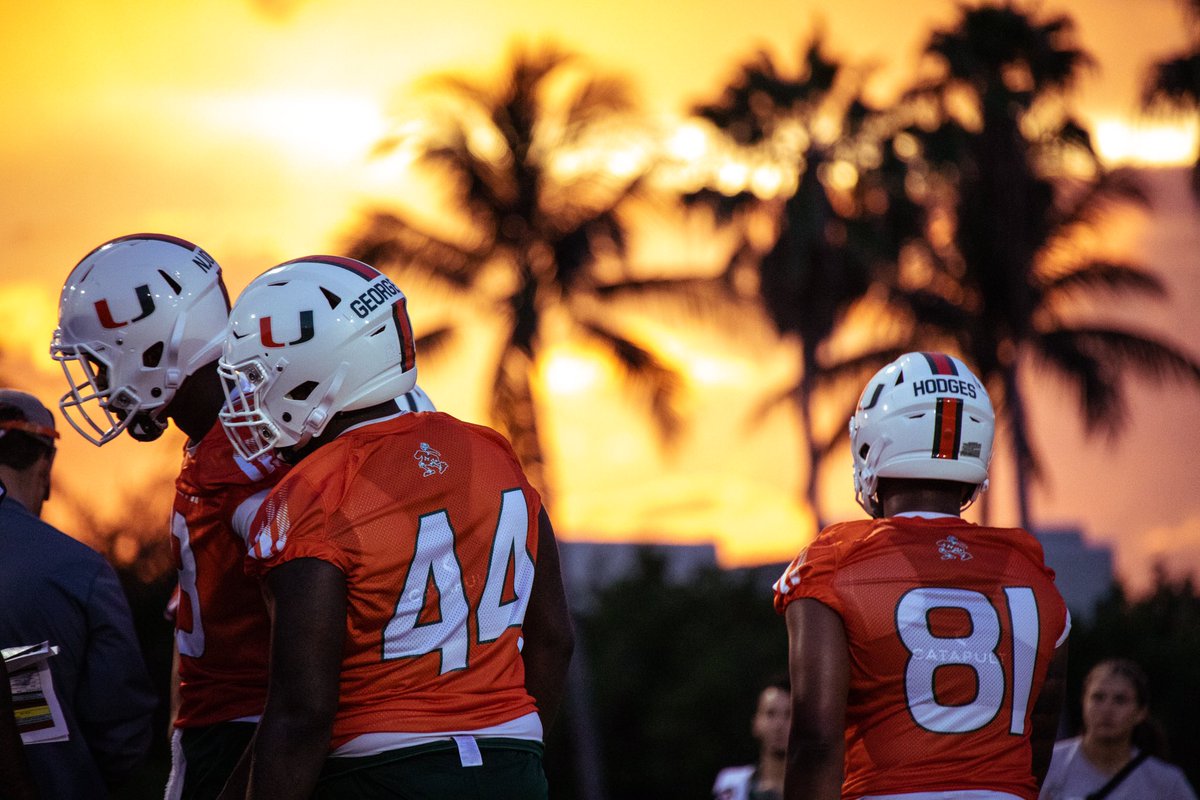 CanesFootball's tweet photo. When your office is Greentree, it’s always a great day at the office https://t.co/dNNX6geqza