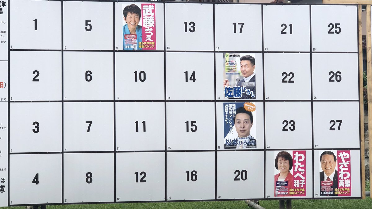しょーこ On Twitter 柏市議選 日本共産党 ポスター貼りしてきたぞーー うちの地域は 武藤みつえ 市議の応援だぜ 選挙カーがカワイイ