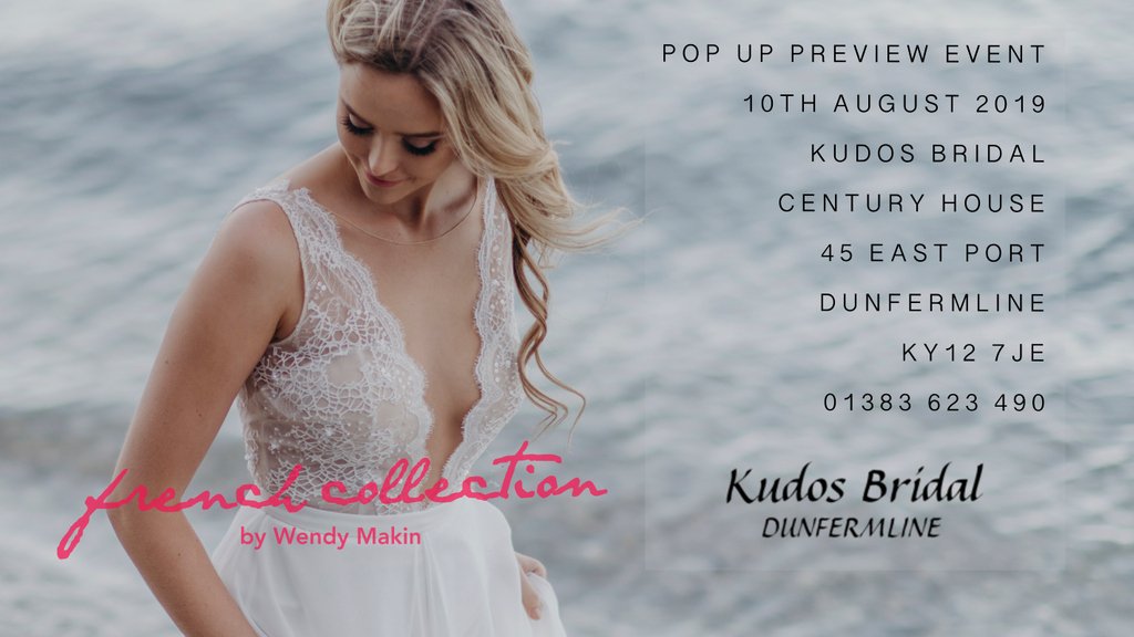 The complete French Collection by Wendy Makin to try with <a href="/wendymakin/">Wendy Makin Bridal</a> Ready to Wear &amp; Couture gowns! One day only! <a href="/kudosbridal/">Kudos Bridal</a> Dunfirmline 10th August. Offers if you find the one on the day 01383 623490 for an appointment
soo.nr/pTFP #scottishwedding #bridal