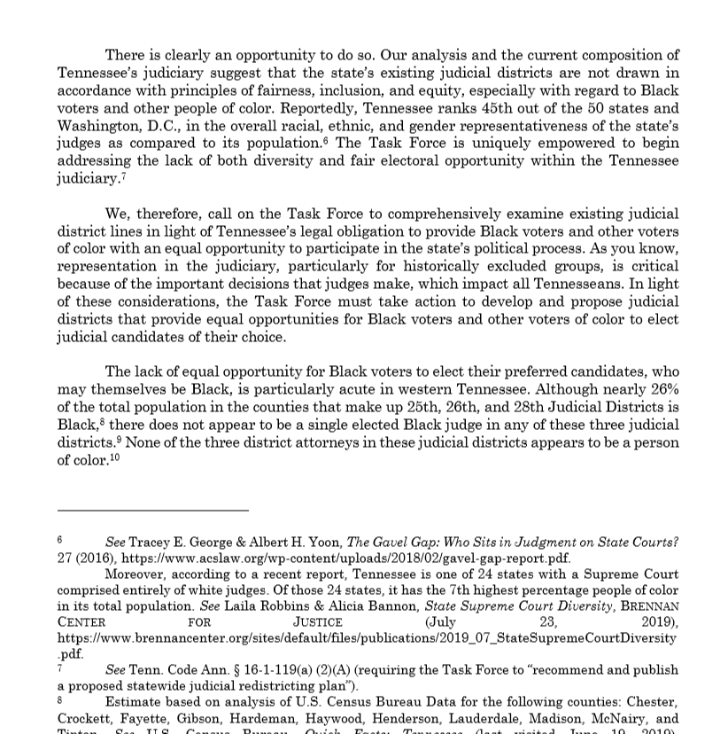 SekouFranklin's tweet photo. 2. Pay attention to this issue if concerned about money bail, asset forfeiture, hyperincarceration, drug task force, etc. Thanks to Leah Aden of the @NAACP_LDF for evaluating TN's Judicial Districts &amp; sending two letters to the Task Force.  This is a partial read of the letter. https://t.co/8hM0Slwg5R