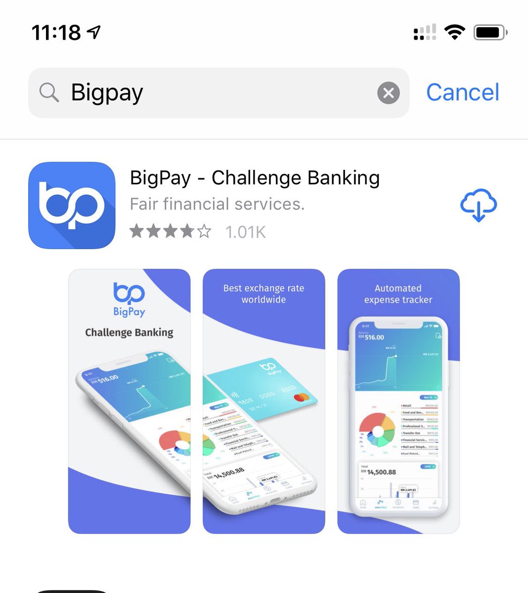 Muat Naik Aplikasi BigPay di App Store dan Google Play