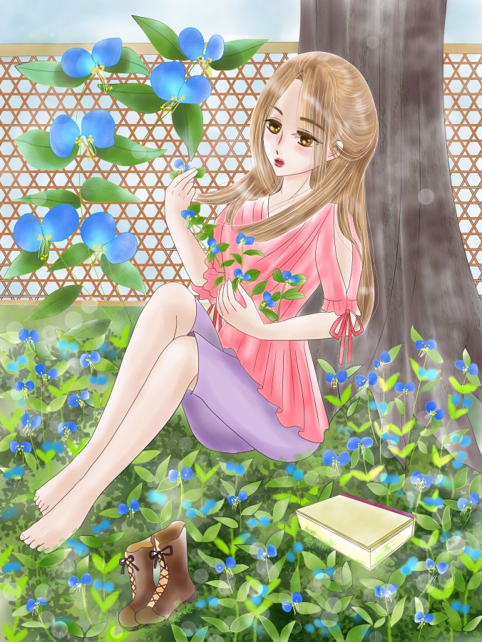 7月28日の誕生花は 露草 ツユクサ です 花言葉は 恋の心変わり 他 誕生花 愛ちん ゆめみ愛 の漫画