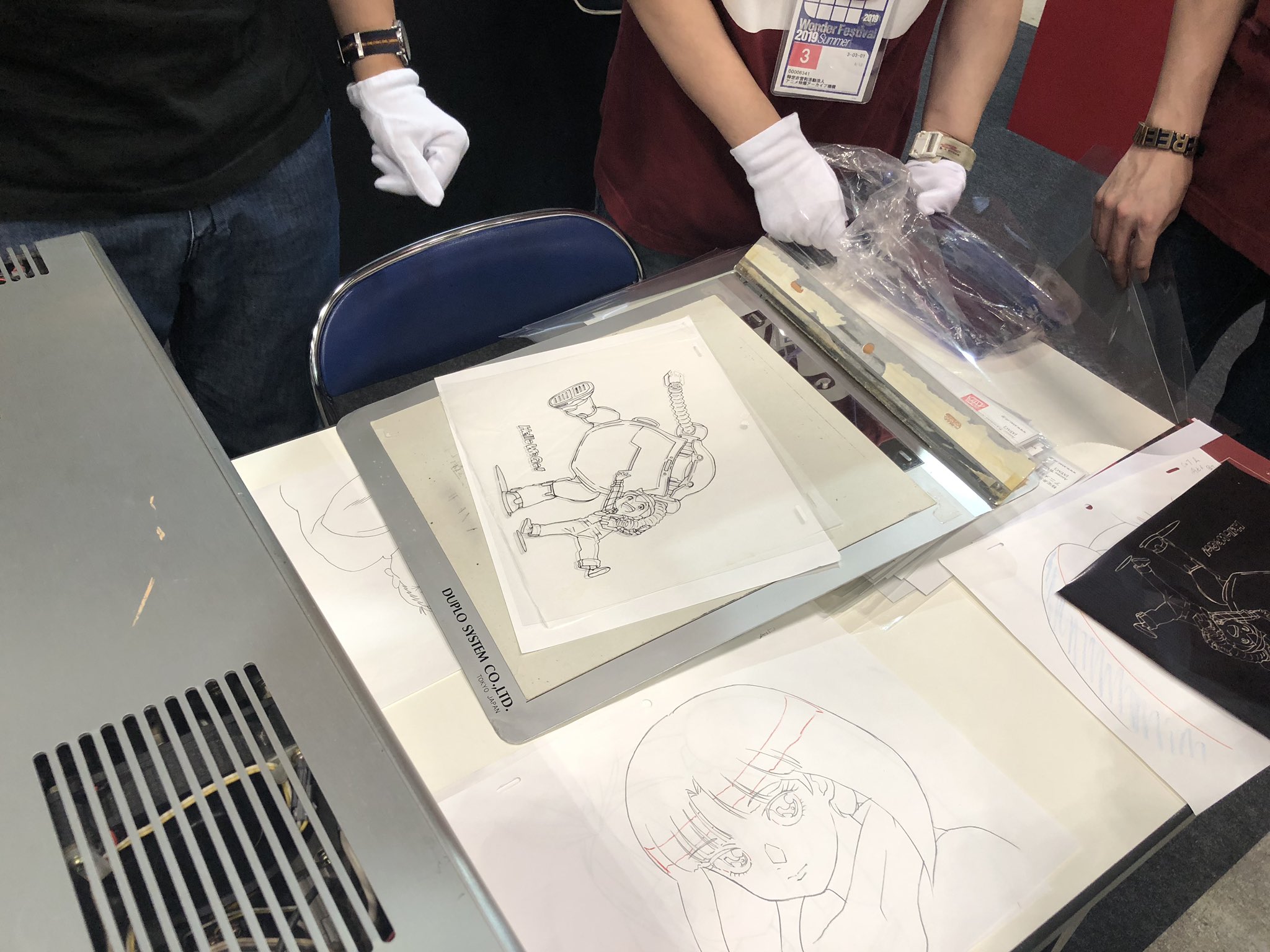 Atac アニメ特撮アーカイブ機構 益山さんのトレスマシンがけの様子を撮らせていただきました ウィーゴがちゃんとセルに写し取られてますね トレスマシン 意外と早く出てくる と思われる方が多いみたいですよ Atac アニメ特撮 ワンフェス19夏