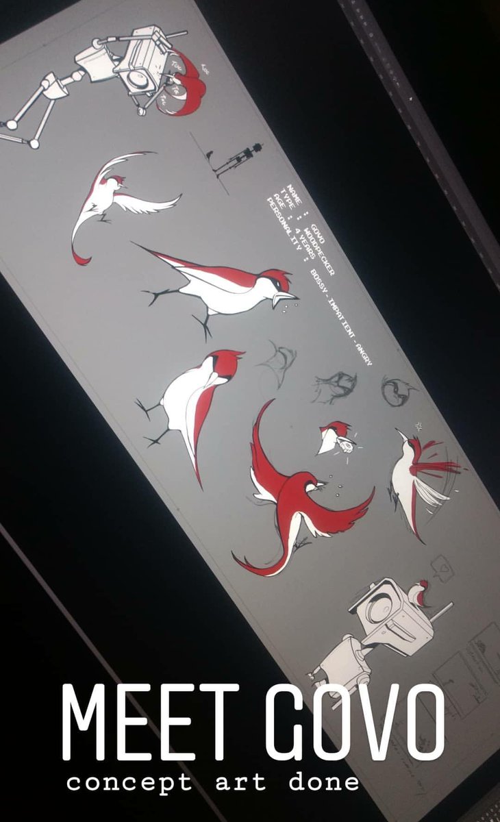 TanukiDev's tweet image. Meet Govo! second character for my game #robok concept arts and temp sprites done. Time to implement him in Unity!  #gamedev #conceptart #indiegame #2D #2dplatformer #photoshop